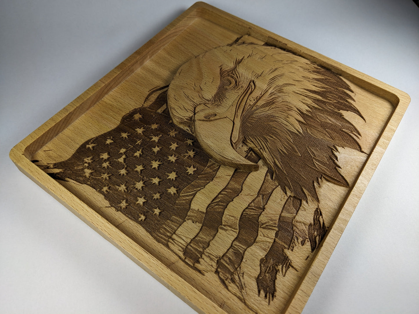 American flag and Eagle side view 3