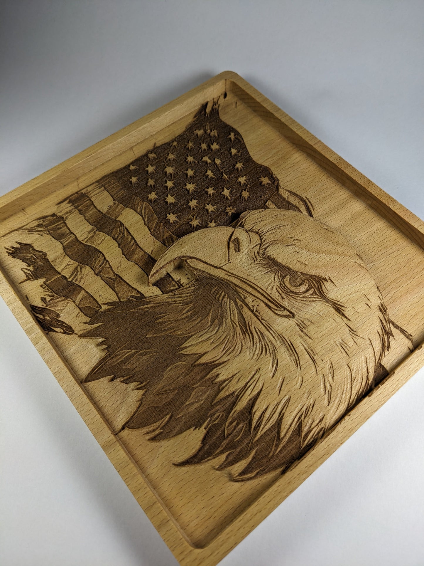 American flag and Eagle side view 4