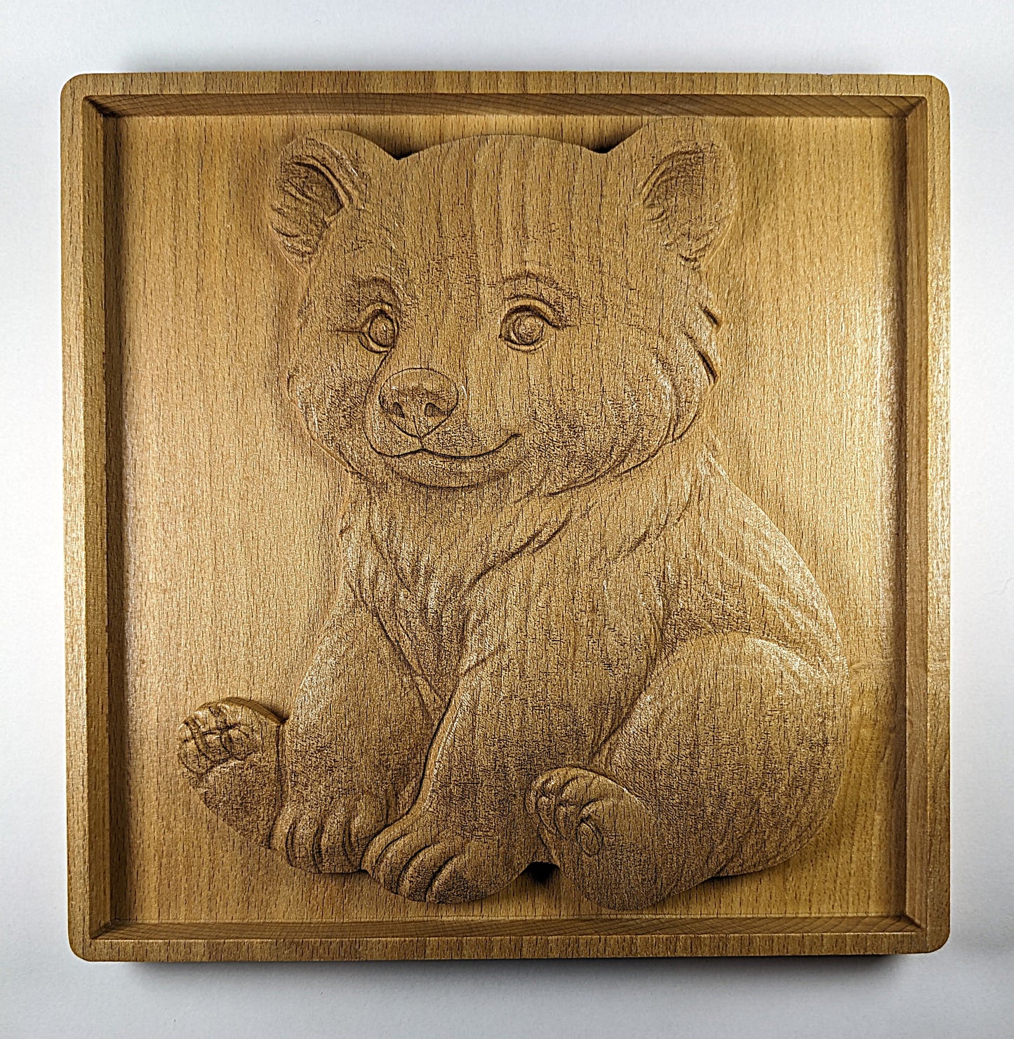 Wall art of cute sitting bear cub