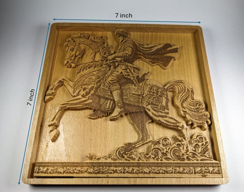 Persian Royal Horseman size 7" x 7"