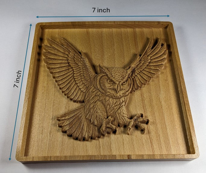 Owl 3D Wood Wall Art – Woodland Animal Decor – Handmade Gift for Nursery or Nature Lover – Made in USA