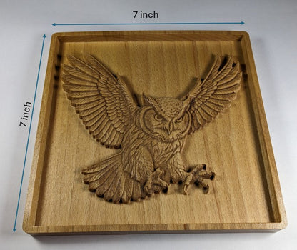 Owl 3D Wood Wall Art – Woodland Animal Decor – Handmade Gift for Nursery or Nature Lover – Made in USA