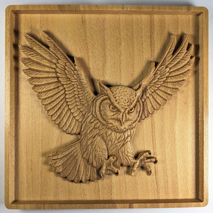 Owl 3D Wood Wall Art – Woodland Animal Decor – Handmade Gift for Nursery or Nature Lover – Made in USA
