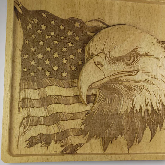 American flag and Eagle video