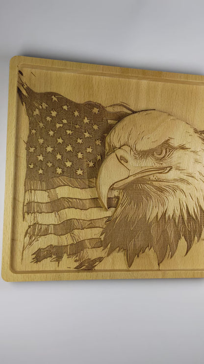 American flag and Eagle video