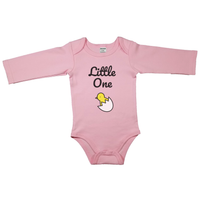 Little One + Baby Chick _ Short and Long Sleeve English Baby Bodysuit