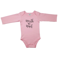 Worth the Wait _ Short and Long Sleeve English Baby Bodysuit