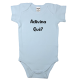 (Guess What?) Adivina Qué? _ Short and Long Sleeve Spanish Baby Bodysuit