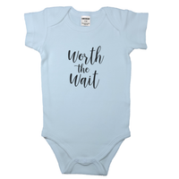 Worth the Wait _ Short and Long Sleeve English Baby Bodysuit