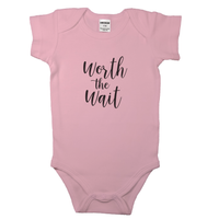 Worth the Wait _ Short and Long Sleeve English Baby Bodysuit