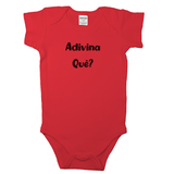 (Guess What?) Adivina Qué? _ Short and Long Sleeve Spanish Baby Bodysuit