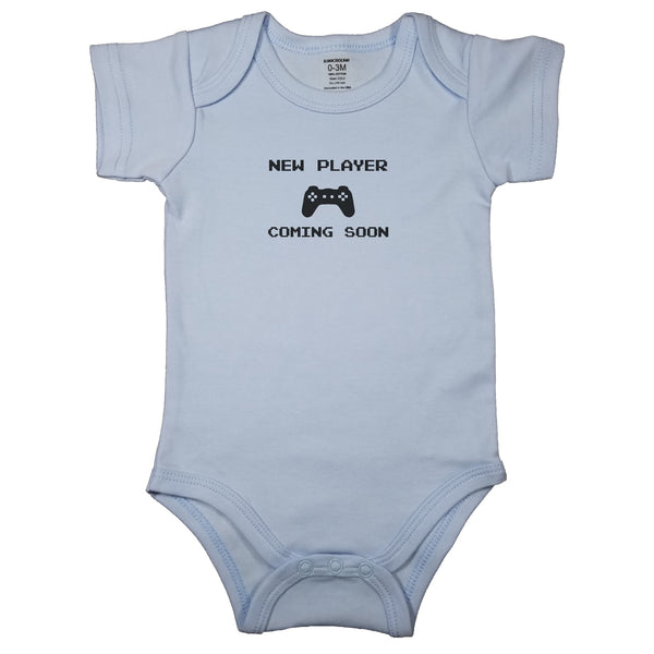 New Player Coming Soon + Controller  _ Short and Long Sleeve English Baby Bodysuit