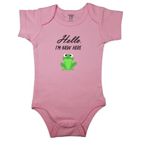 Hello, I'm New Here - Cute Frog  _ Infant Bodysuit