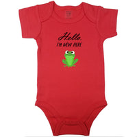 Hello, I'm New Here - Cute Frog  _ Infant Bodysuit