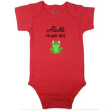 Hello, I'm New Here - Cute Frog  _ Infant Bodysuit